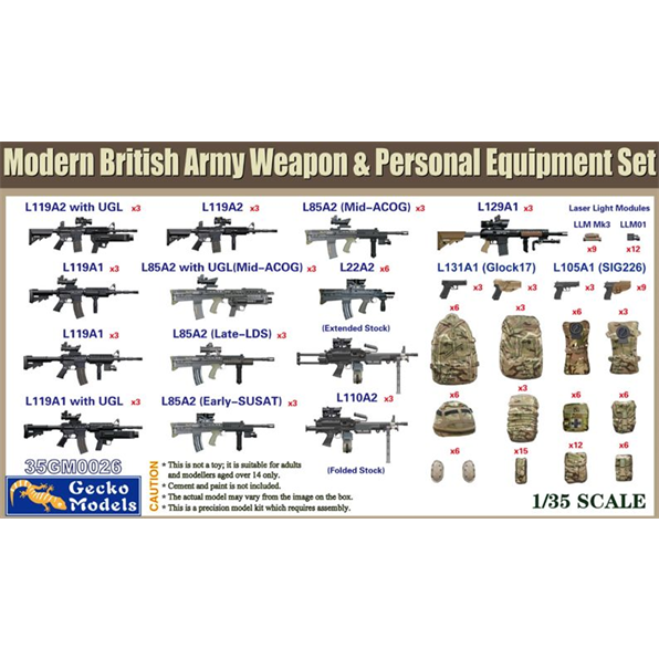 British Army Weapon + Personal Equipment Set John Ayrey Die Casts